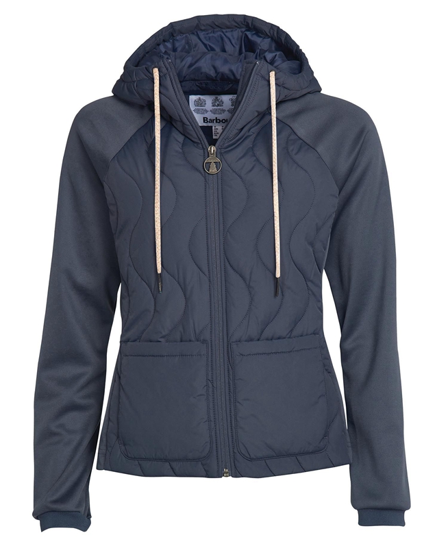 Navy Women's Barbour Strathmore Sweatshirts | SRDE-49256