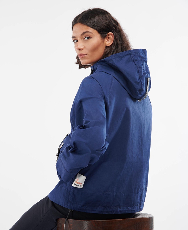 Navy Women's Barbour x Ally Capellino Tip Casual Jackets | RAVY-07396