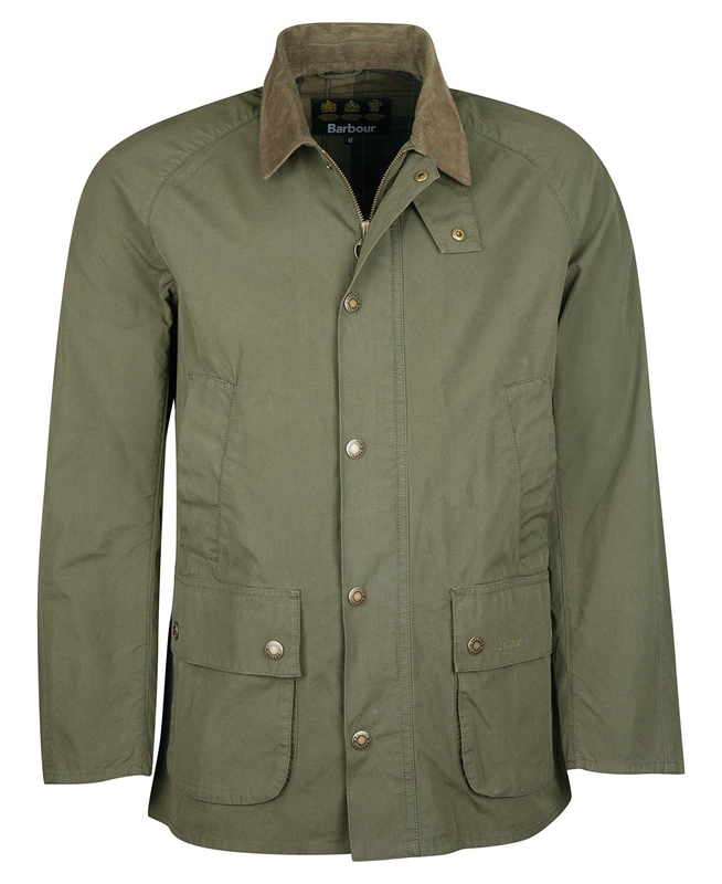 Olive Men's Barbour Ashby Casual Jackets | VXRC-47390