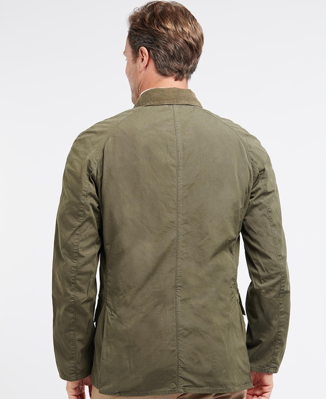 Olive Men's Barbour Ashby Casual Jackets | VXRC-47390