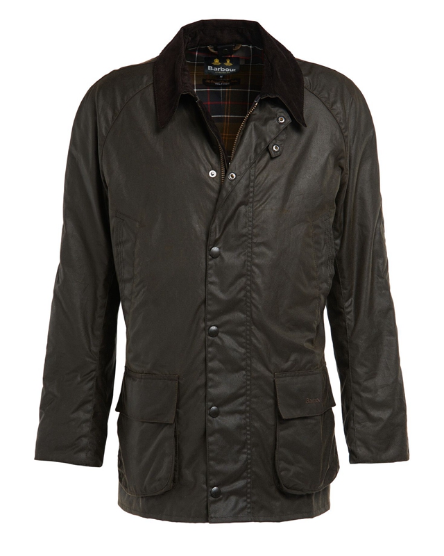 Olive Men's Barbour Bristol Waxed Jackets | ARPU-60357