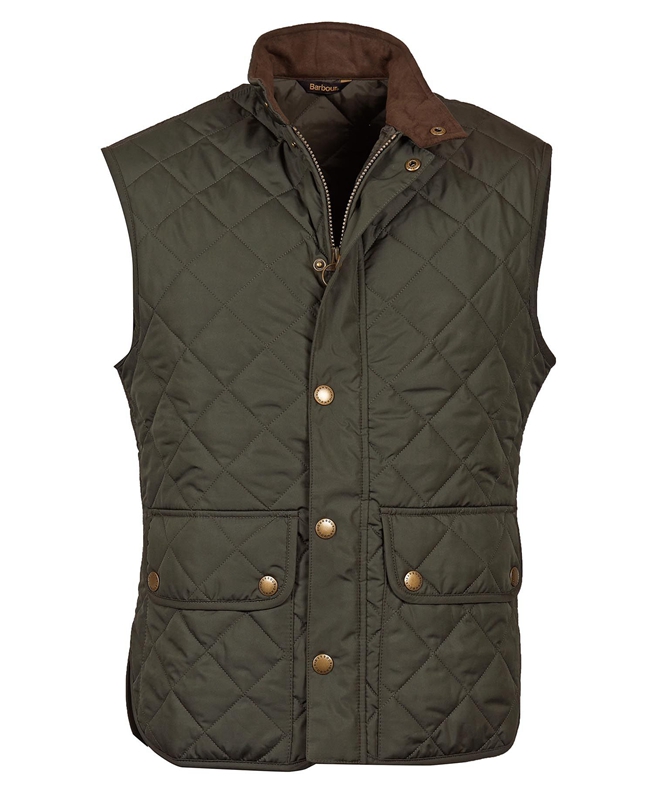 Olive Men's Barbour Lowerdale Vest | WYNM-85246