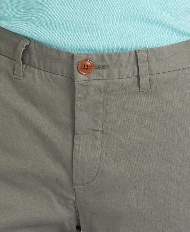 Olive Men's Barbour Neuston Essential Chinos Pants | ICGP-19405