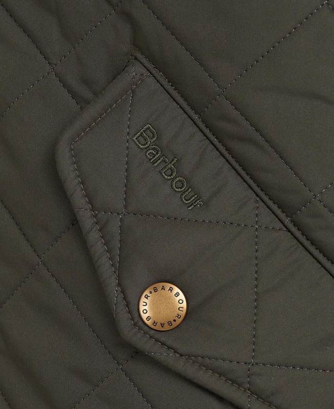 Olive Men's Barbour Powell Quilted Jackets | MXIS-96350