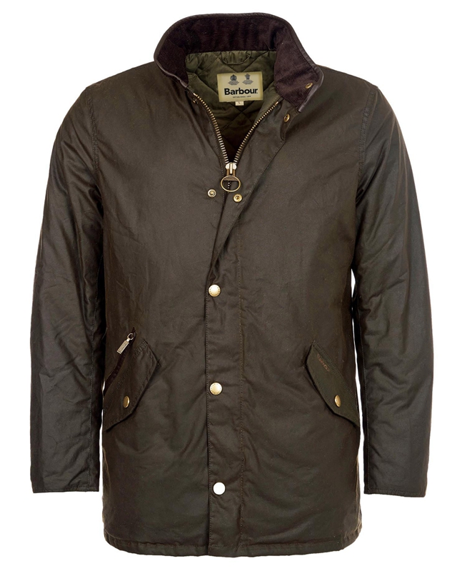 Olive Men's Barbour Prestbury Waxed Jackets | BKDE-60842