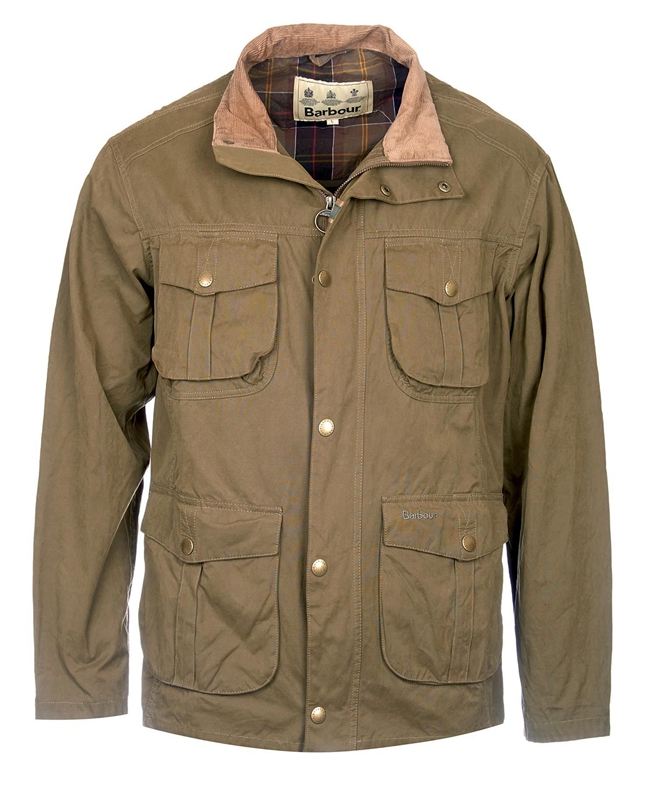 Olive Men's Barbour Sanderling Casual Jackets | XNZB-53120