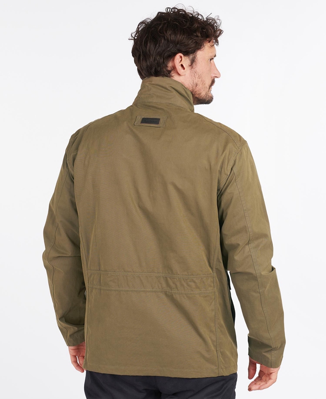 Olive Men's Barbour Sanderling Casual Jackets | XNZB-53120