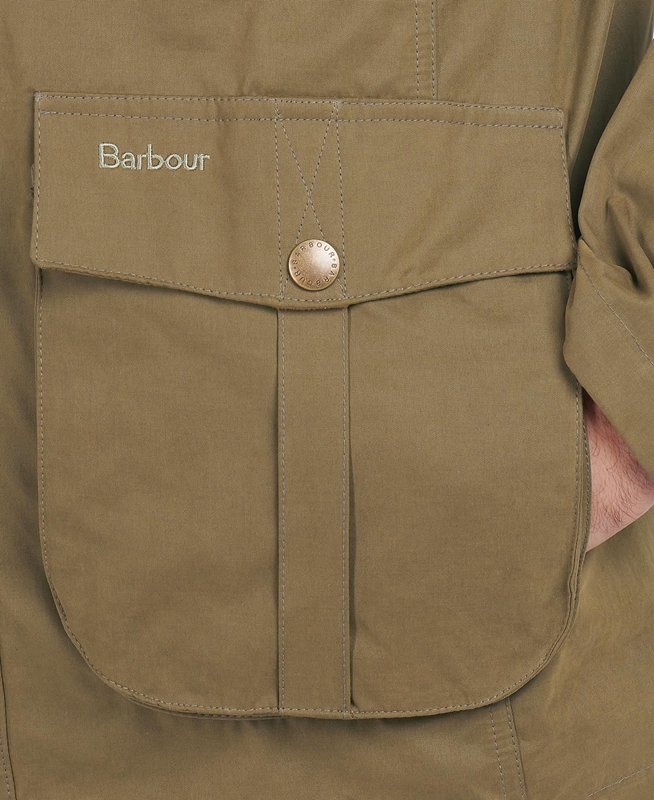 Olive Men's Barbour Sanderling Casual Jackets | XNZB-53120