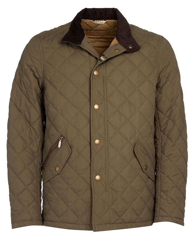 Olive Men's Barbour Shoveler Quilted Jackets | SIKU-12459