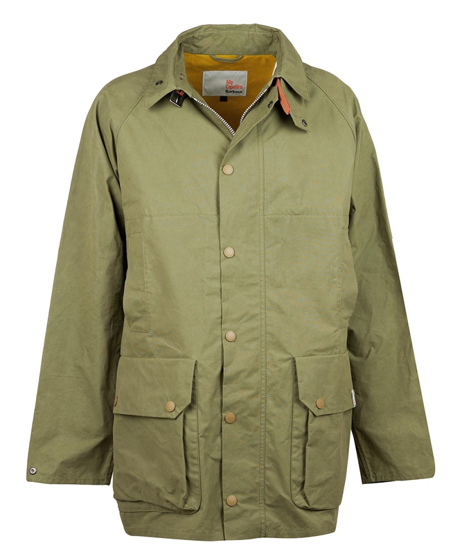 Olive Men's Barbour x Ally Capellino Back Casual Jackets | QOAI-39578