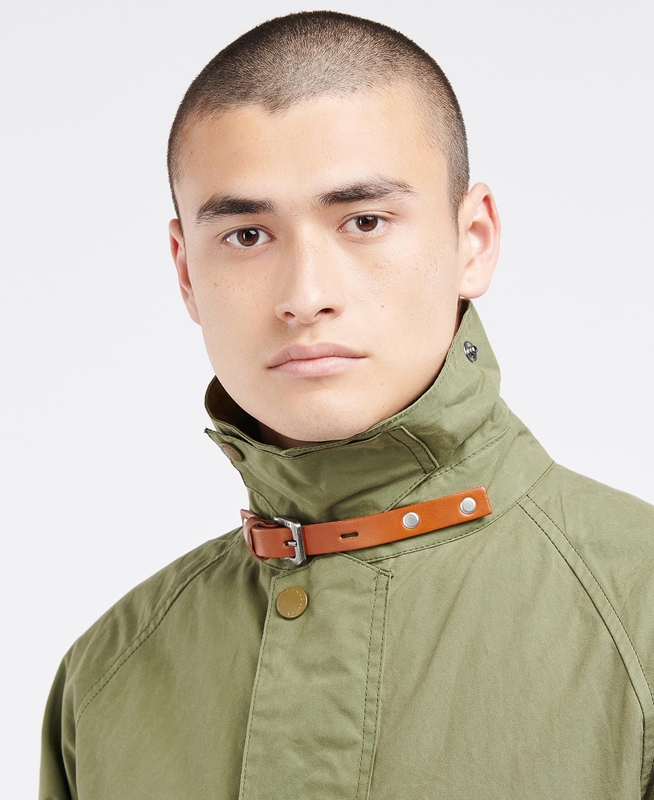 Olive Men's Barbour x Ally Capellino Back Casual Jackets | QOAI-39578