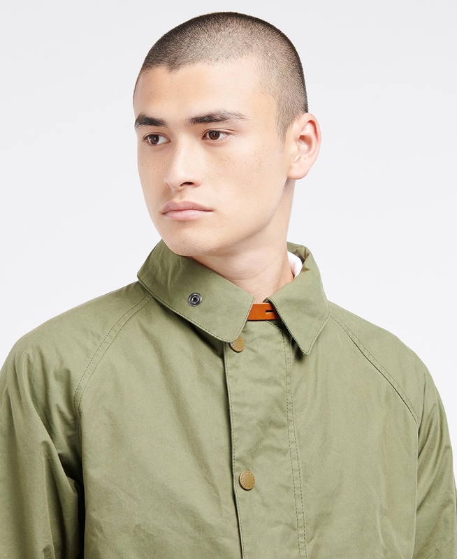 Olive Men's Barbour x Ally Capellino Back Casual Jackets | QOAI-39578