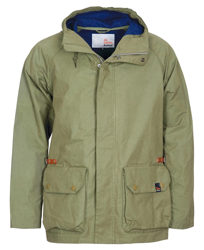 Olive Men's Barbour x Ally Capellino Ernest Casual Jackets | RZUT-15632