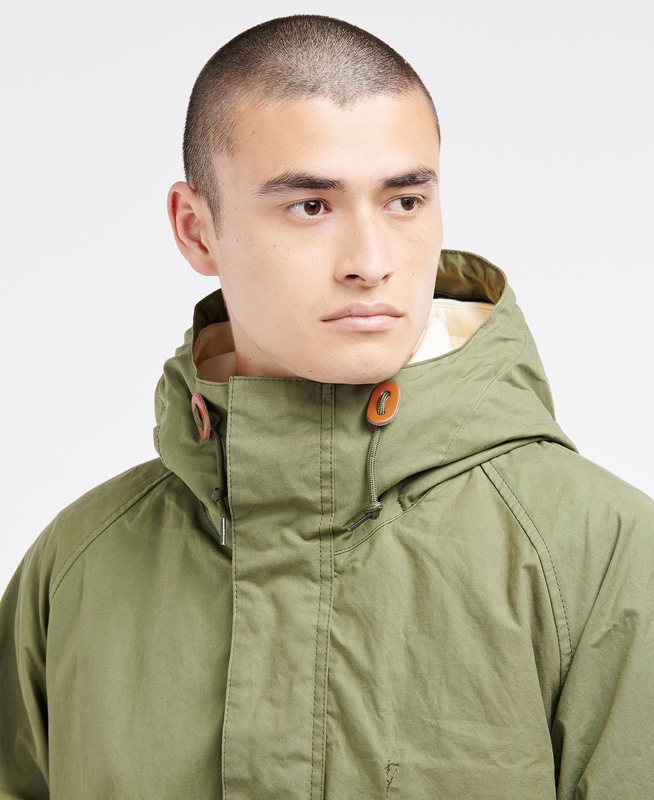 Olive Men's Barbour x Ally Capellino Ernest Casual Jackets | RZUT-15632