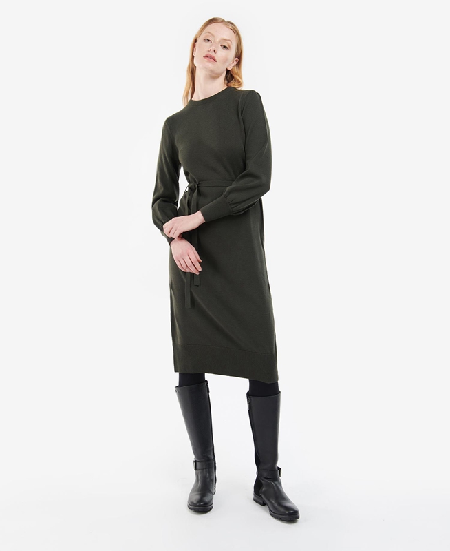 Olive Women's Barbour Birch Dress | KFBL-47312