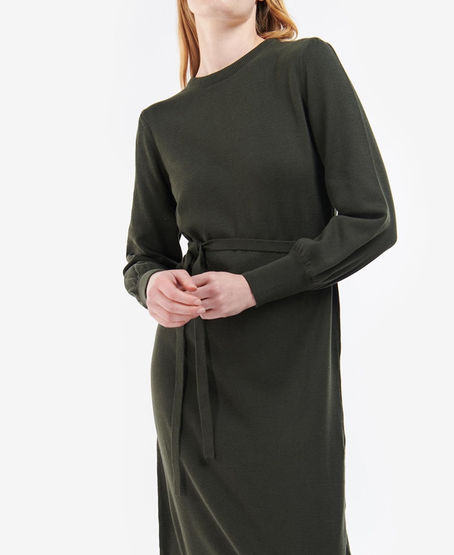 Olive Women's Barbour Birch Dress | KFBL-47312