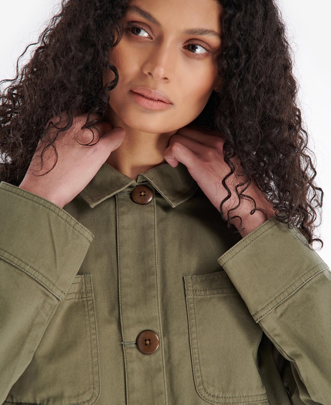 Olive Women's Barbour Coltsfoot Casual Jackets | HFCO-46278