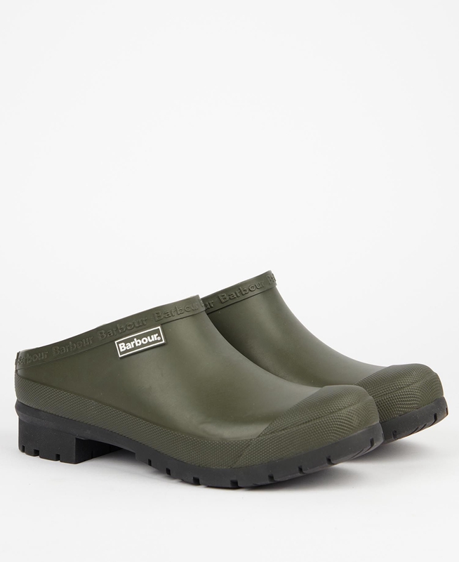 Olive Women's Barbour Quinn Clogs | CESD-43712