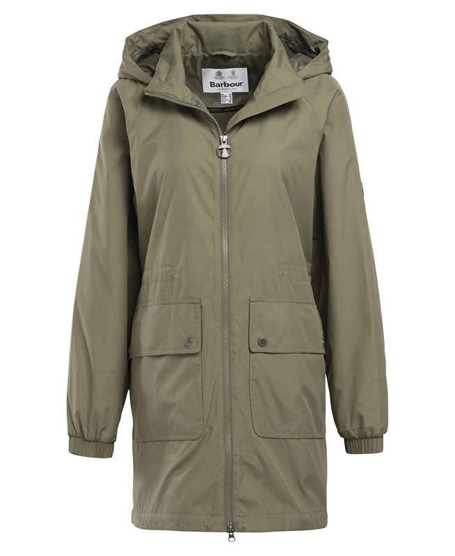 Olive Women's Barbour Sea Daisy Showerproof Casual Jackets | JPDC-69214