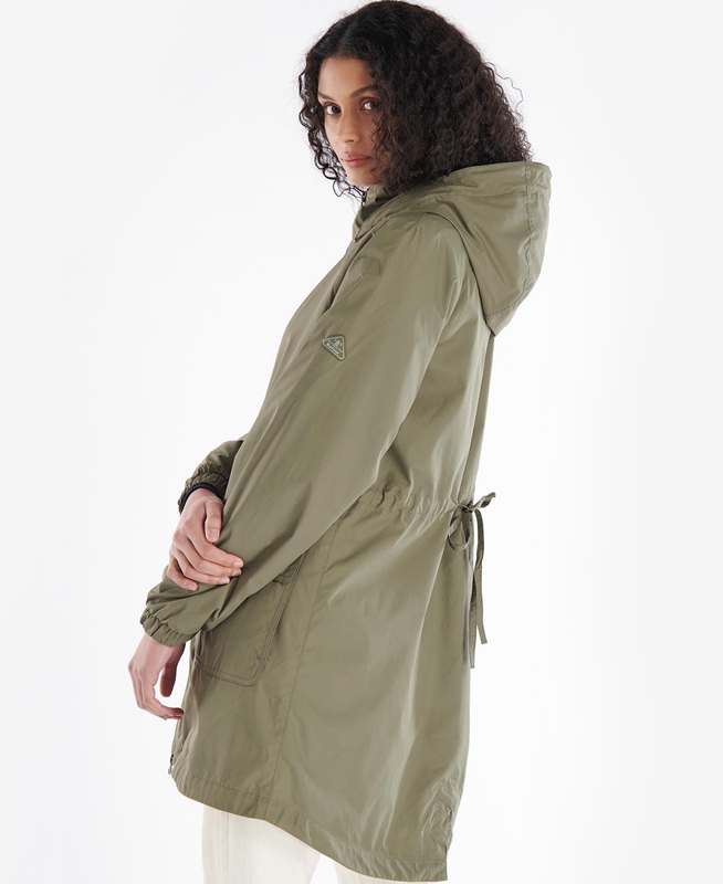 Olive Women's Barbour Sea Daisy Showerproof Casual Jackets | JPDC-69214