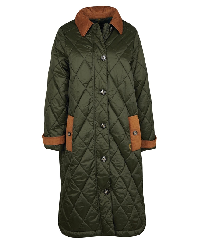 Olive Women's Barbour Silwick Quilted Jackets | VAFJ-16087