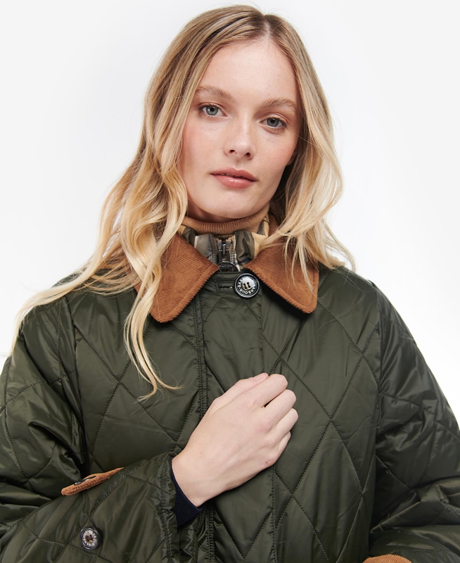 Olive Women's Barbour Silwick Quilted Jackets | VAFJ-16087