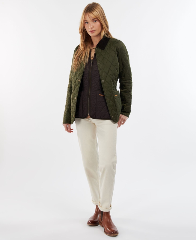 Olive Women's Barbour Steppjacke Annandale Quilted Jackets | ZPQI-63782