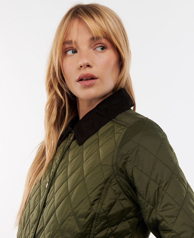 Olive Women's Barbour Steppjacke Annandale Quilted Jackets | ZPQI-63782