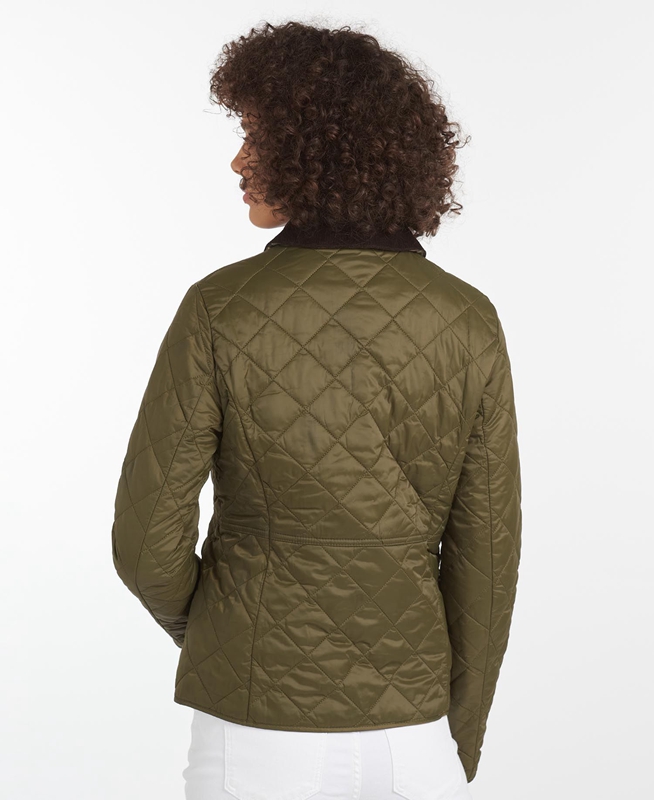 Olive Women's Barbour Steppjacke Deveron Quilted Jackets | SYBC-73128