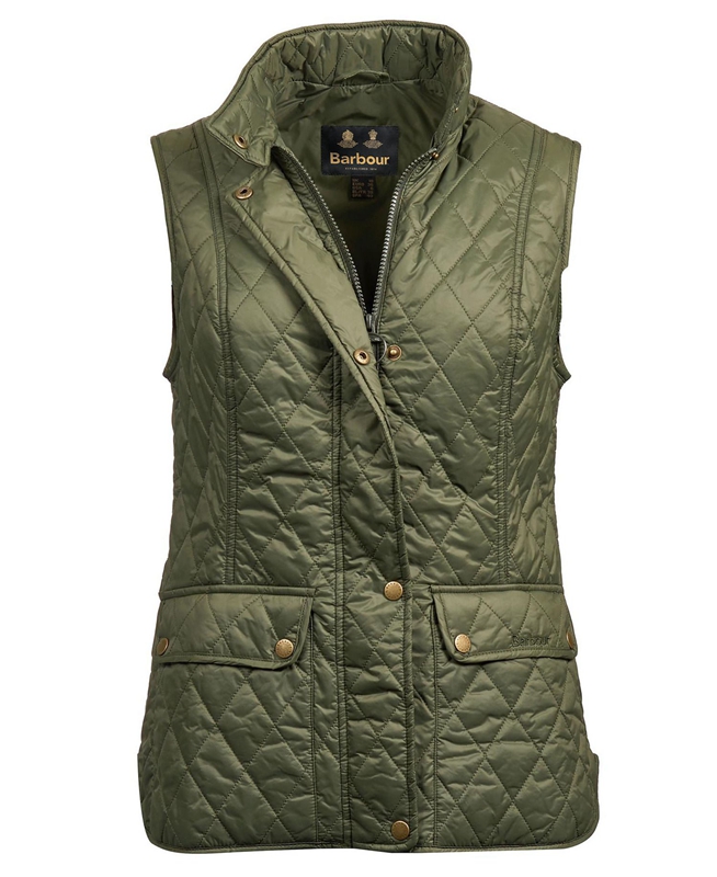 Olive Women's Barbour Weste Otterburn Vest | RFVY-40817