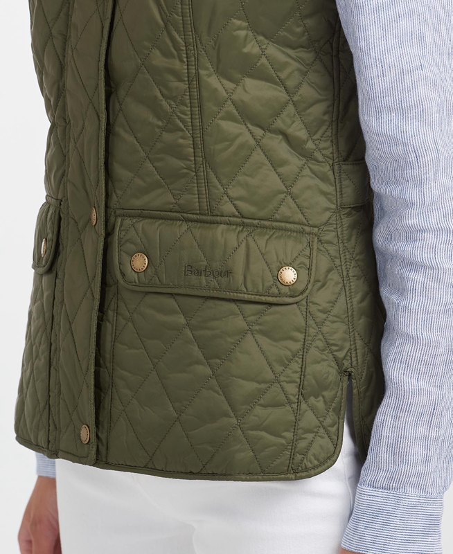 Olive Women's Barbour Weste Otterburn Vest | RFVY-40817