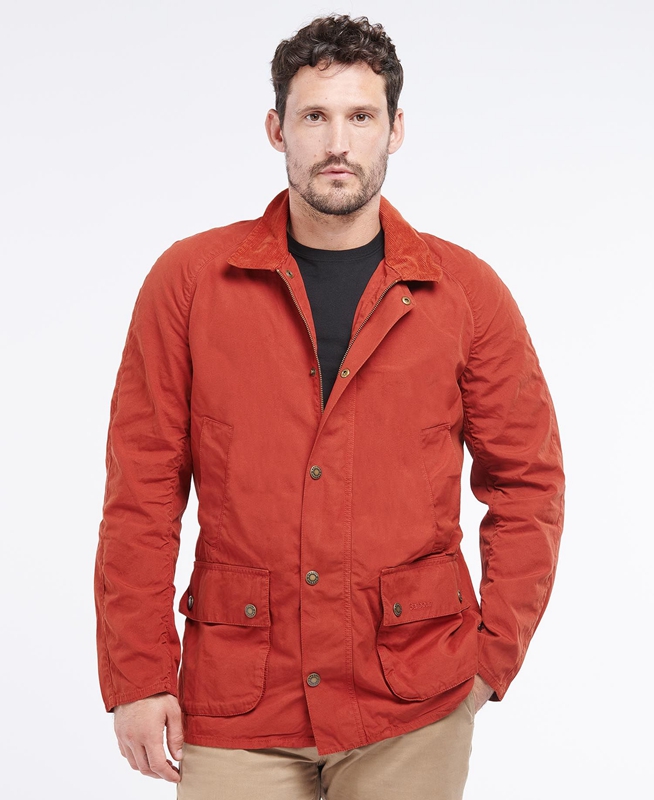 Orange Men\'s Barbour Ashby Casual Jackets | LFAD-03576