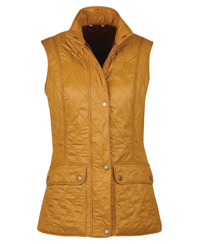 Orange Women's Barbour Wray Vest | DEUS-60298