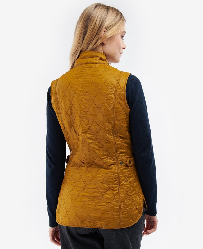 Orange Women's Barbour Wray Vest | DEUS-60298