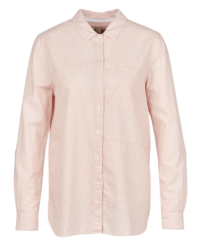 Pink Women's Barbour Beachfront Shirts | PJIK-68172