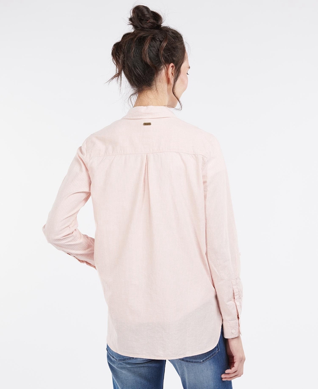 Pink Women's Barbour Beachfront Shirts | PJIK-68172