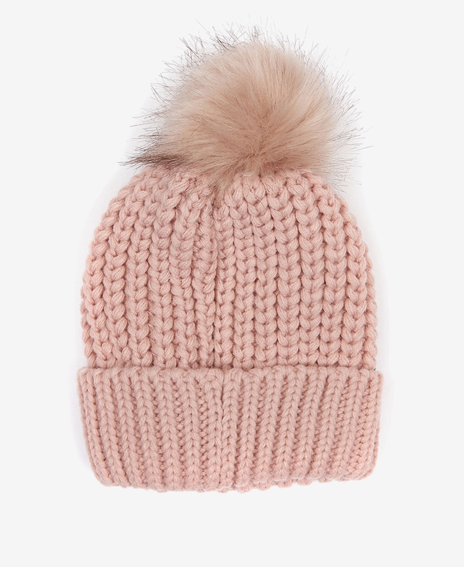 Pink Women's Barbour Beanie Saltburn Hats | FJBD-64593