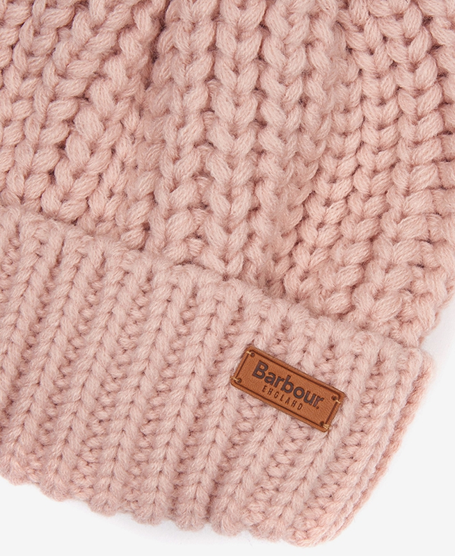 Pink Women's Barbour Beanie Saltburn Hats | FJBD-64593