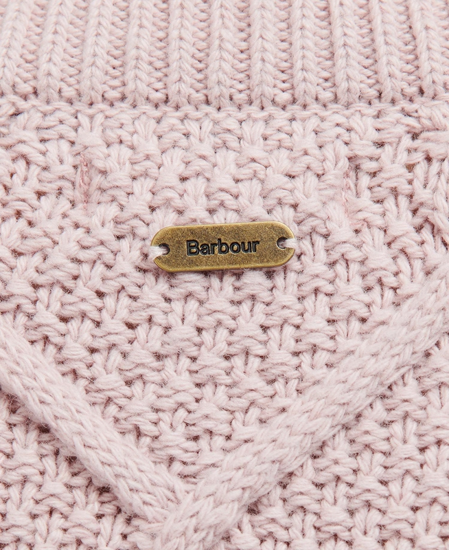 Pink Women's Barbour Burne Roll Neck Knit Sweaters | SNWP-85390