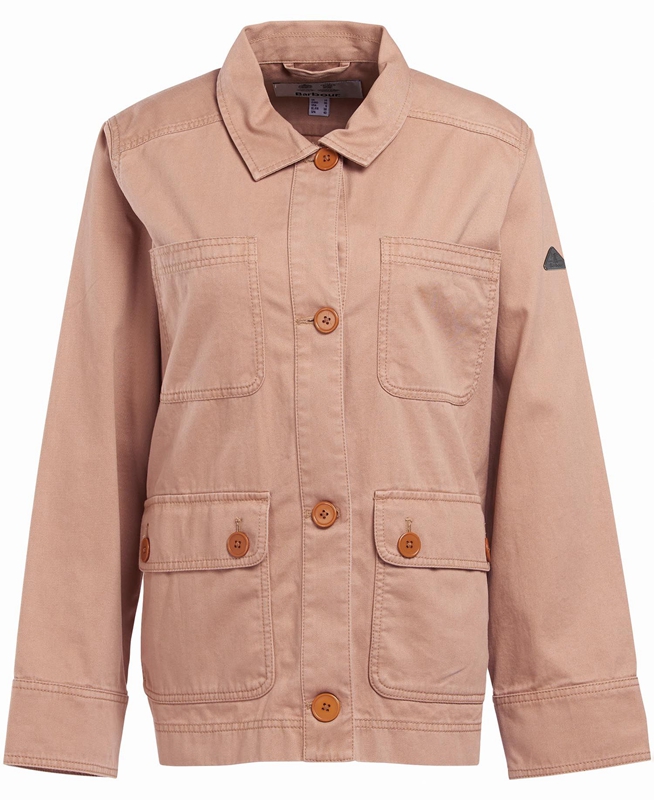 Pink Women's Barbour Coltsfoot Casual Jackets | TBEV-23954