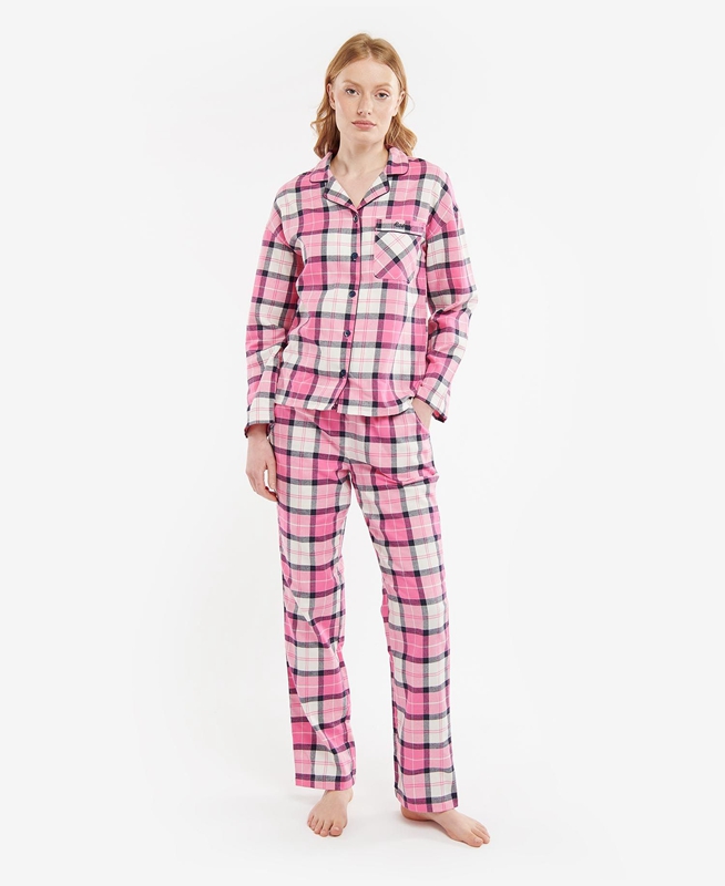 Pink Women's Barbour Ellery PJ Set Nightwear | DAKS-89372