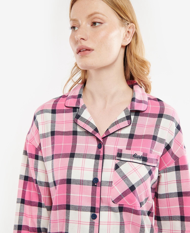 Pink Women's Barbour Ellery PJ Set Nightwear | DAKS-89372