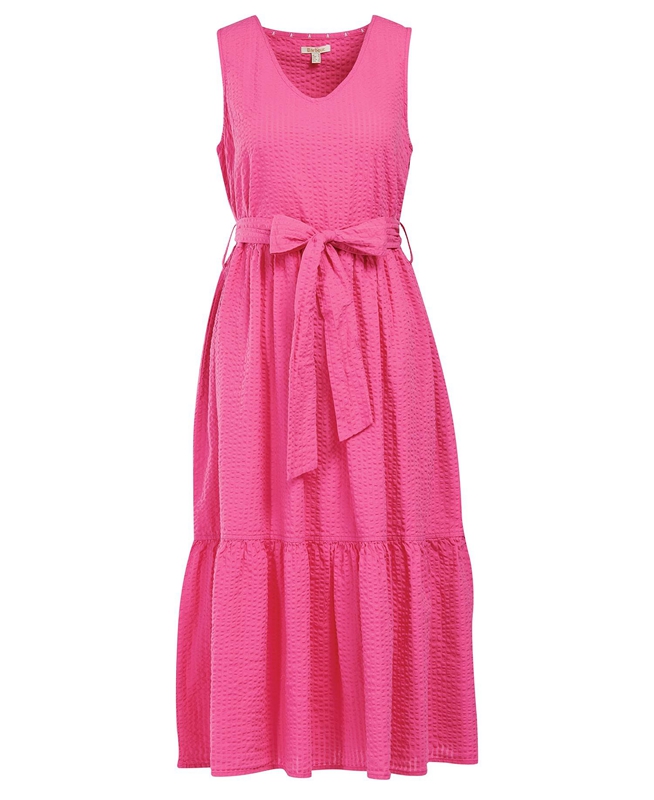 Pink Women's Barbour Sea Daisy Dress | DNXH-87312