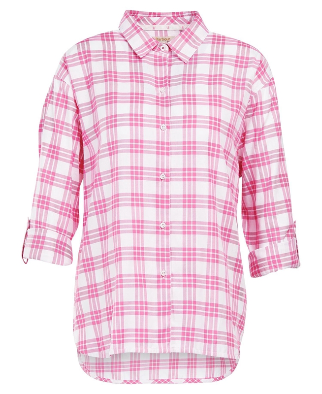 Pink Women's Barbour Willowherb Shirts | BVMH-36852