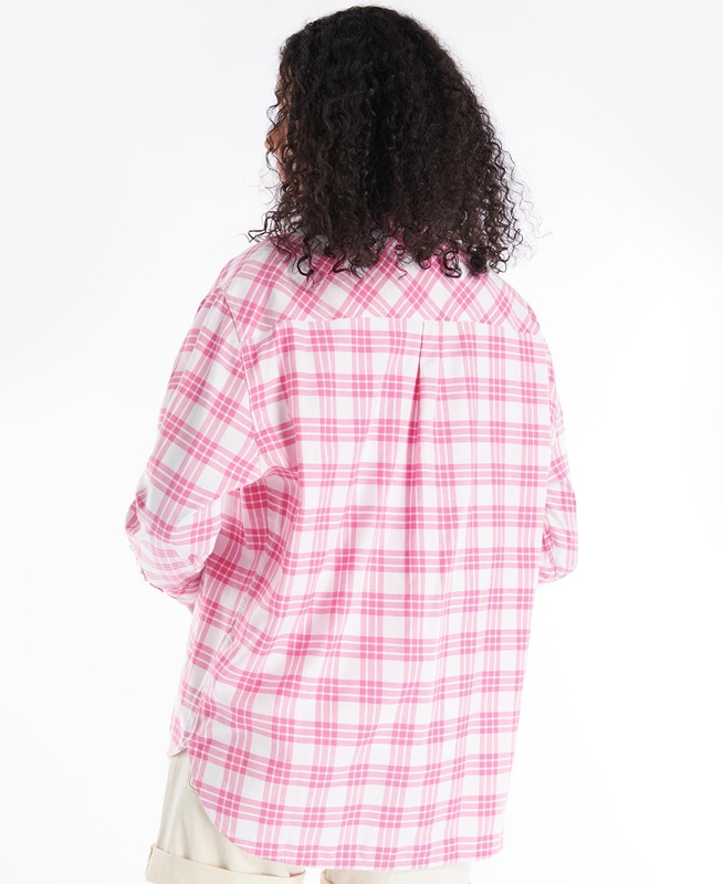 Pink Women's Barbour Willowherb Shirts | BVMH-36852