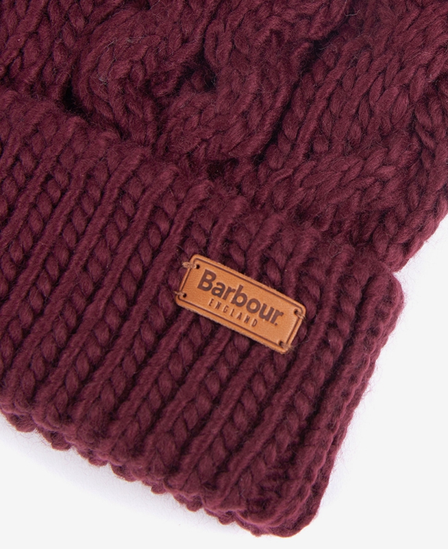 Purple Women's Barbour Beanie Penshaw Cable Hats | ZCSF-14785