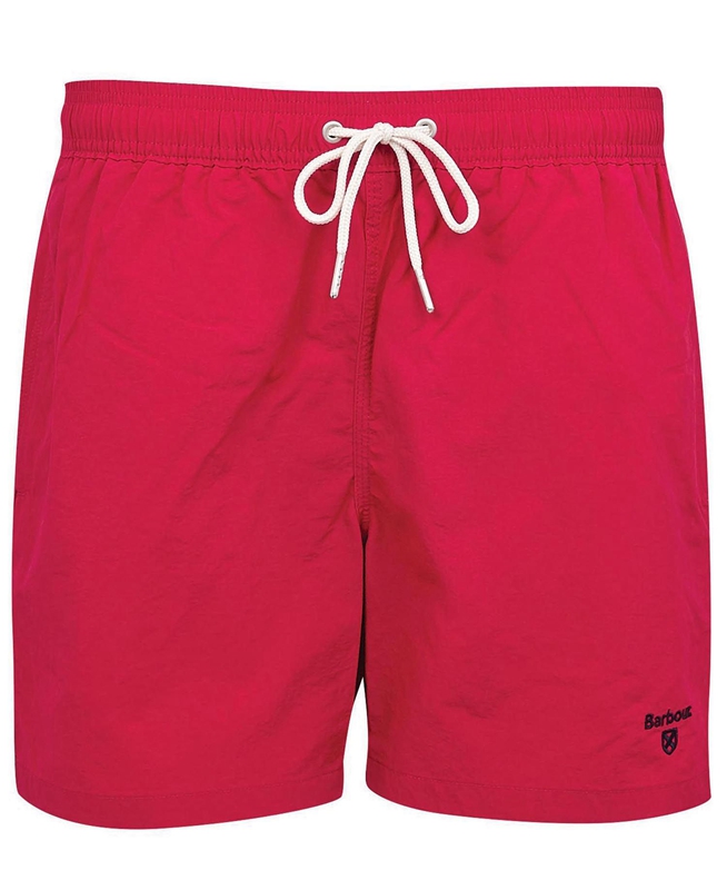 Red Men's Barbour Essential Logo 5'' Swim Pants | ILMY-25086