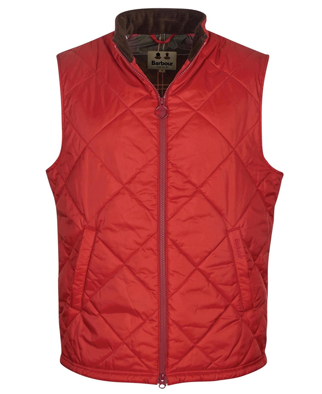 Red Men's Barbour Finn Vest | SBGA-37069