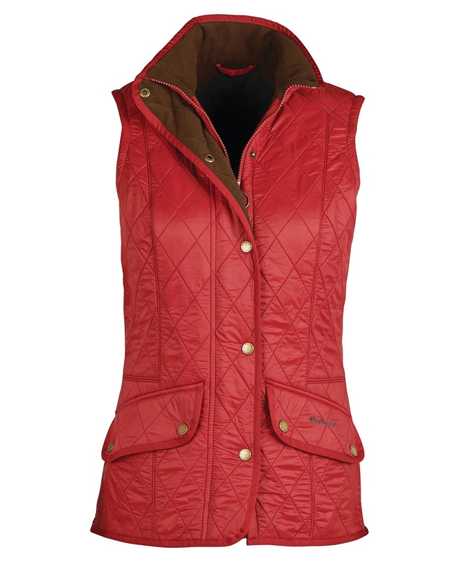 Red Women's Barbour Cavalry Vest | JTMQ-13592