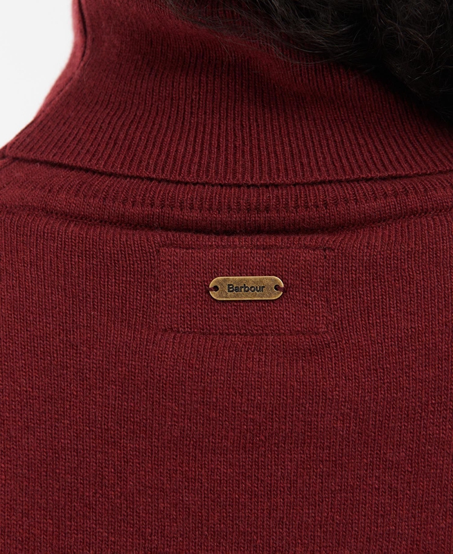 Red Women's Barbour Pendle Roll-Neck Sweaters | BAYR-09186